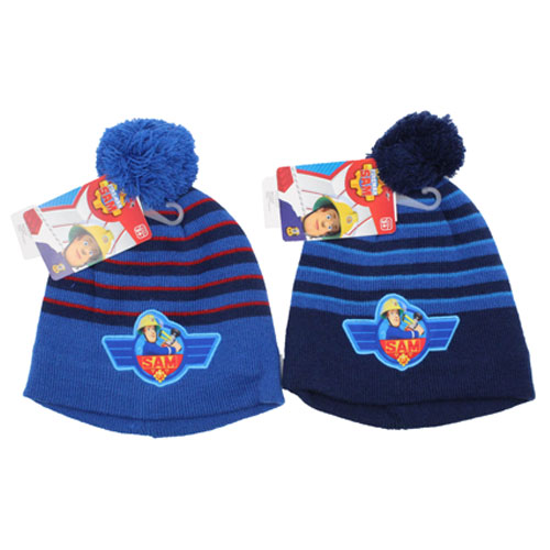 Official Boys Fireman Sam Knitted Hat 